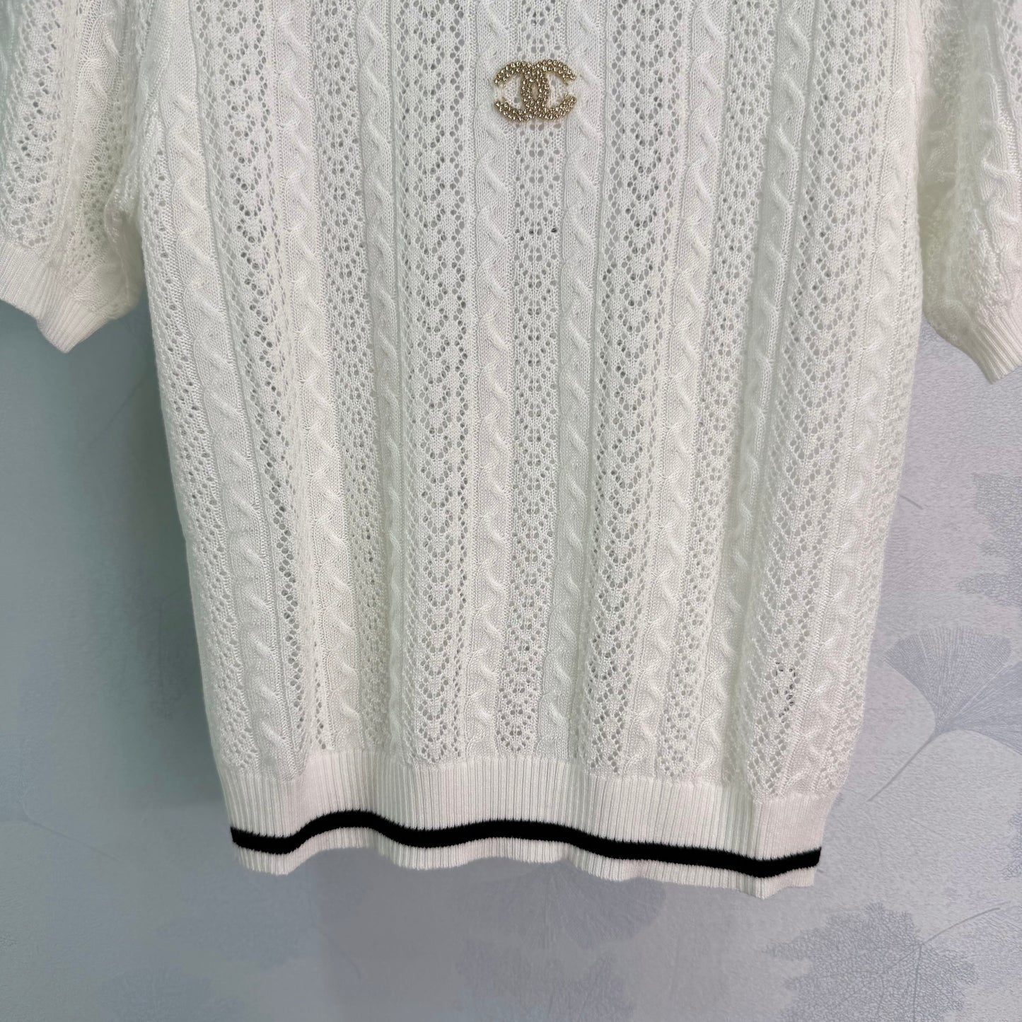 26SS NEW Hollow crew neck sweater