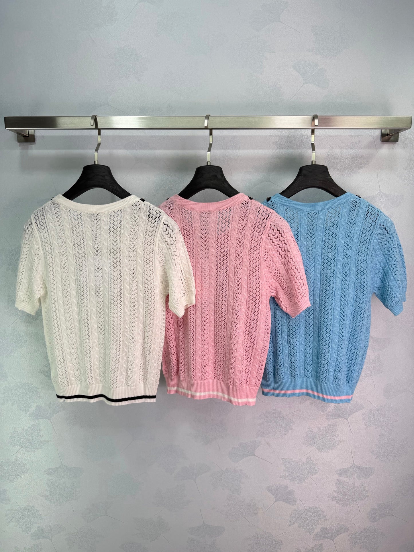 26SS NEW Hollow crew neck sweater