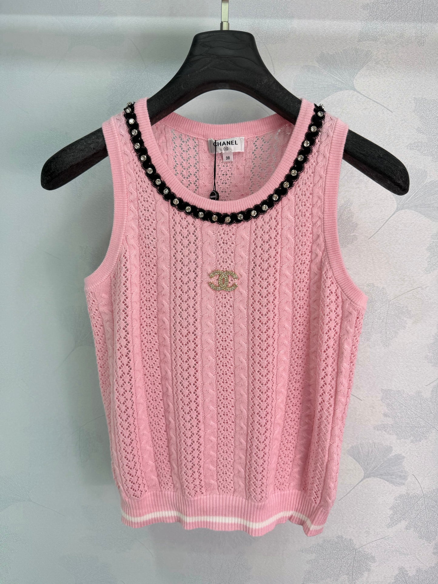 26SS NEW Hollow round neck knitted vest
