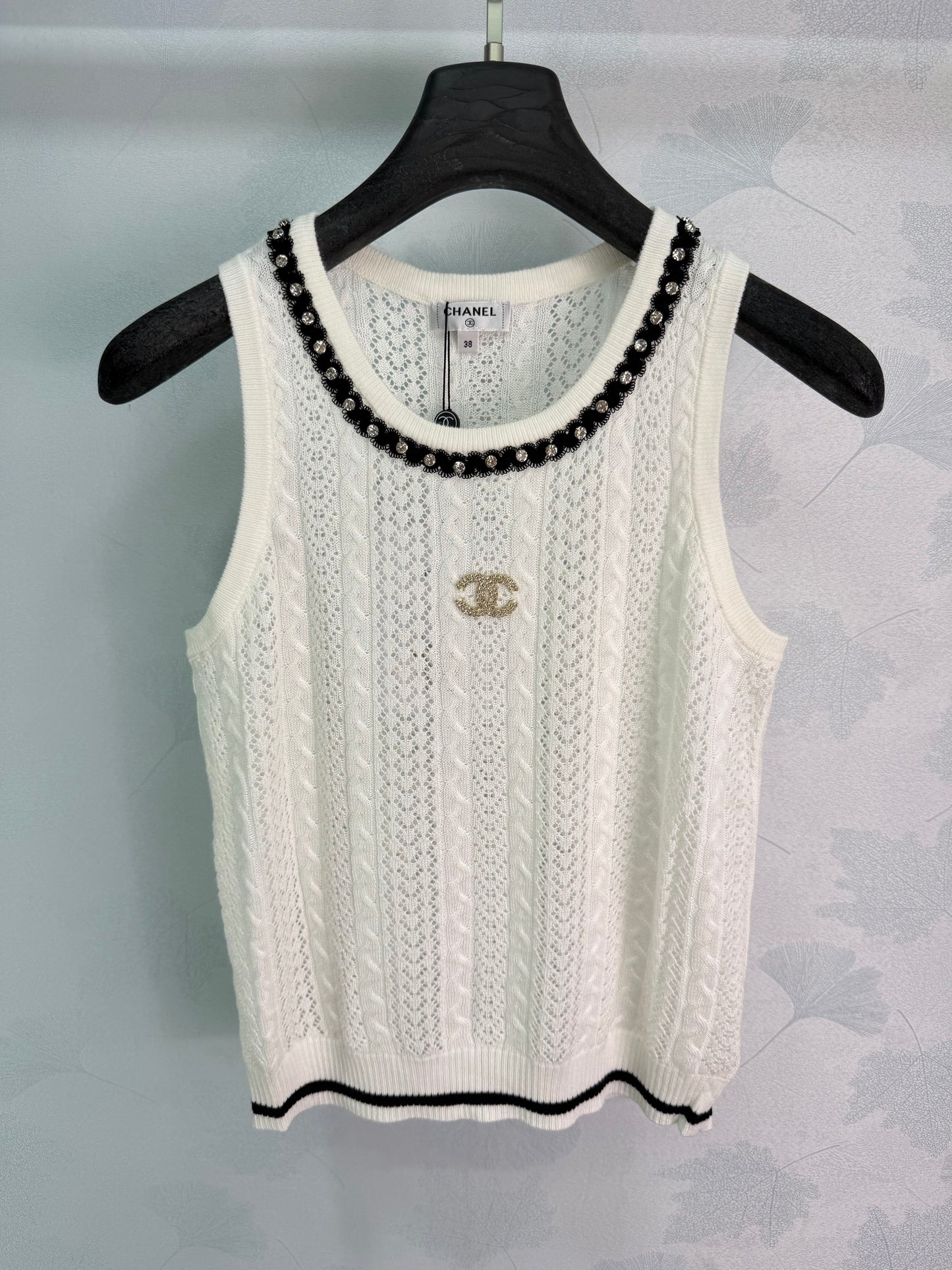 26SS NEW Hollow round neck knitted vest