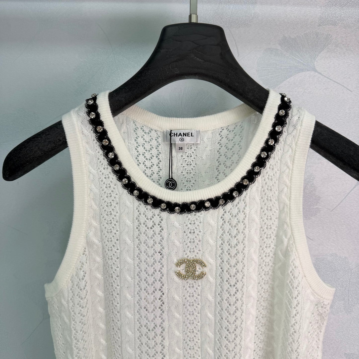 26SS NEW Hollow round neck knitted vest