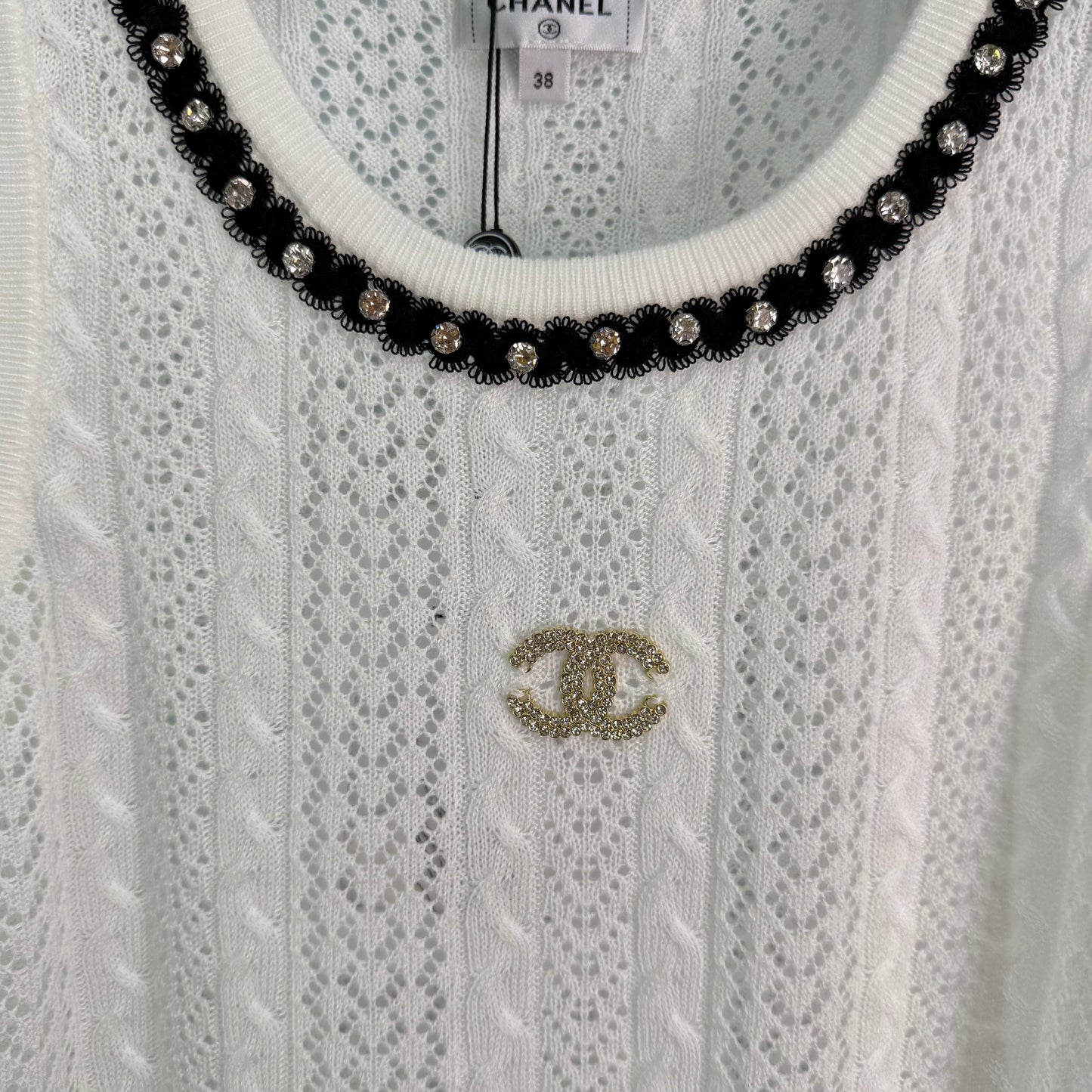 26SS NEW Hollow round neck knitted vest