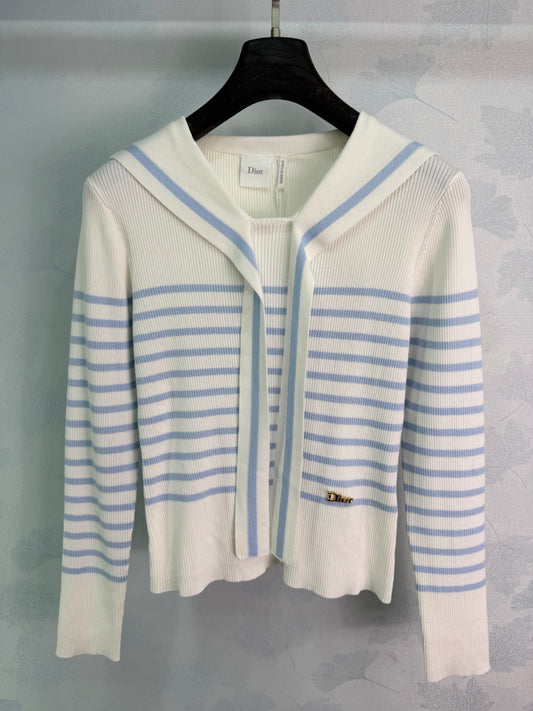 26SS NEW Striped knitted top