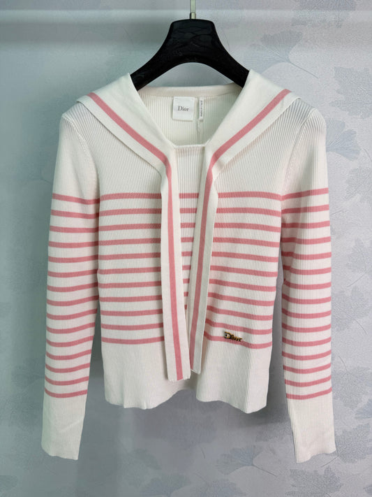 26SS NEW Striped knitted top