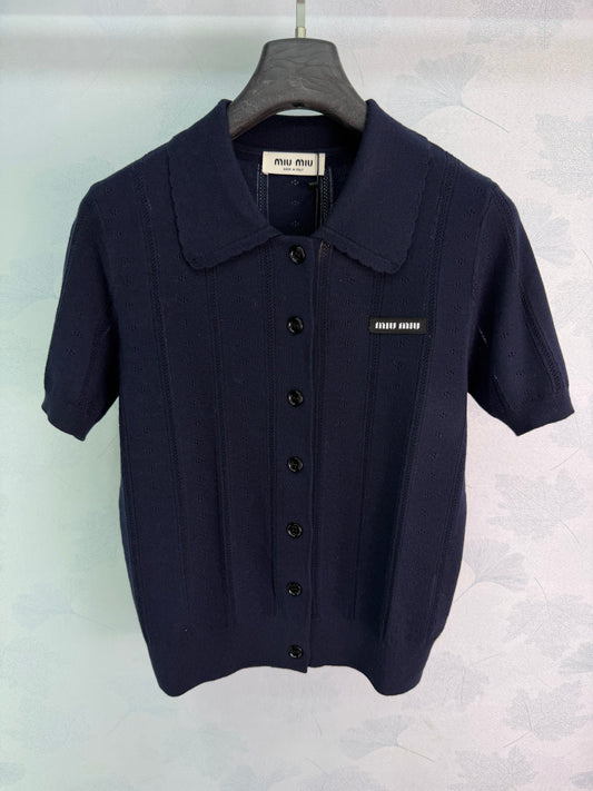 26SS NEW College style knitted POLO shirt