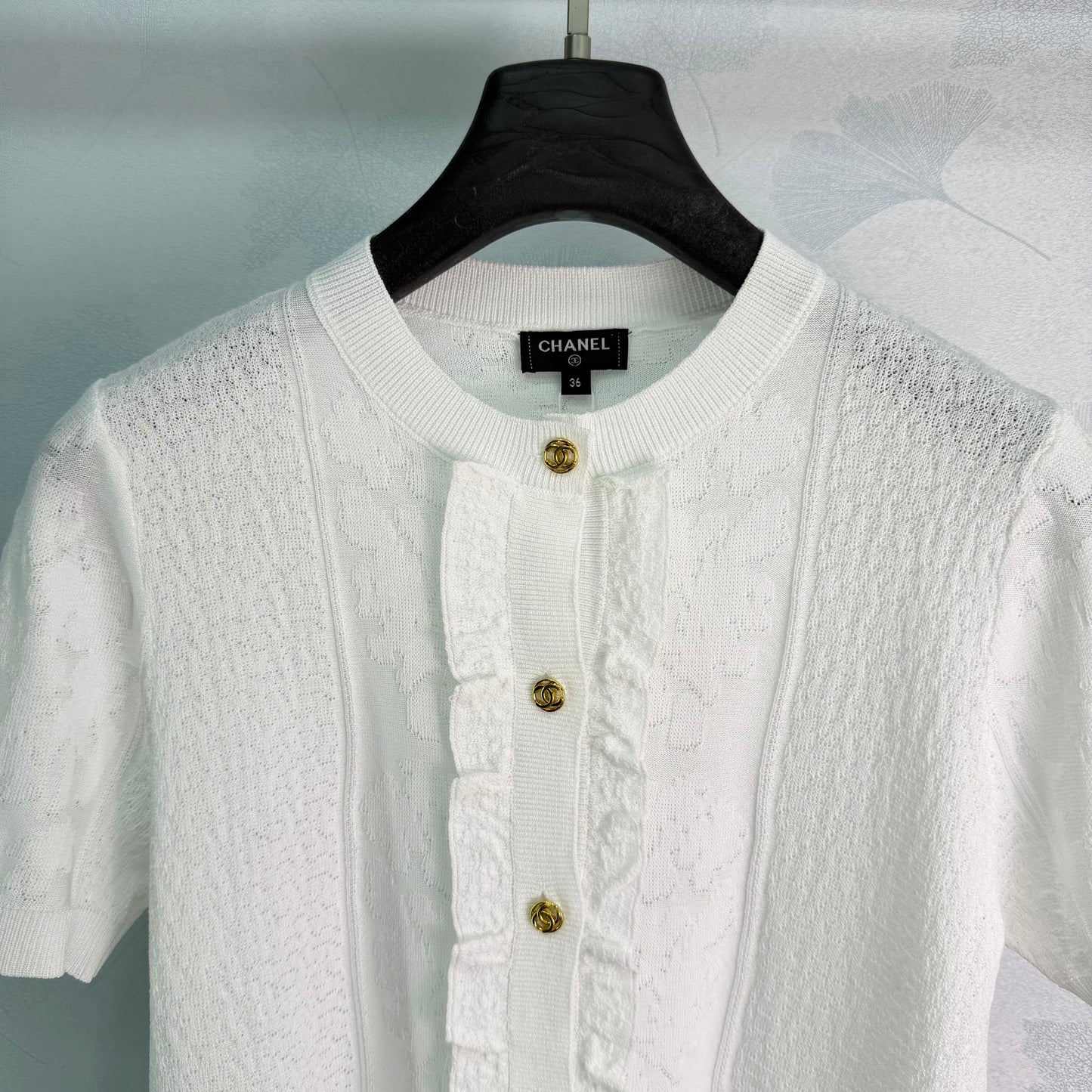 26SS NEW White Knitted Short Sleeve
