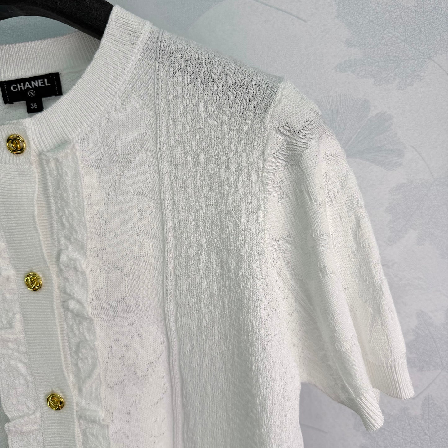 26SS NEW White Knitted Short Sleeve