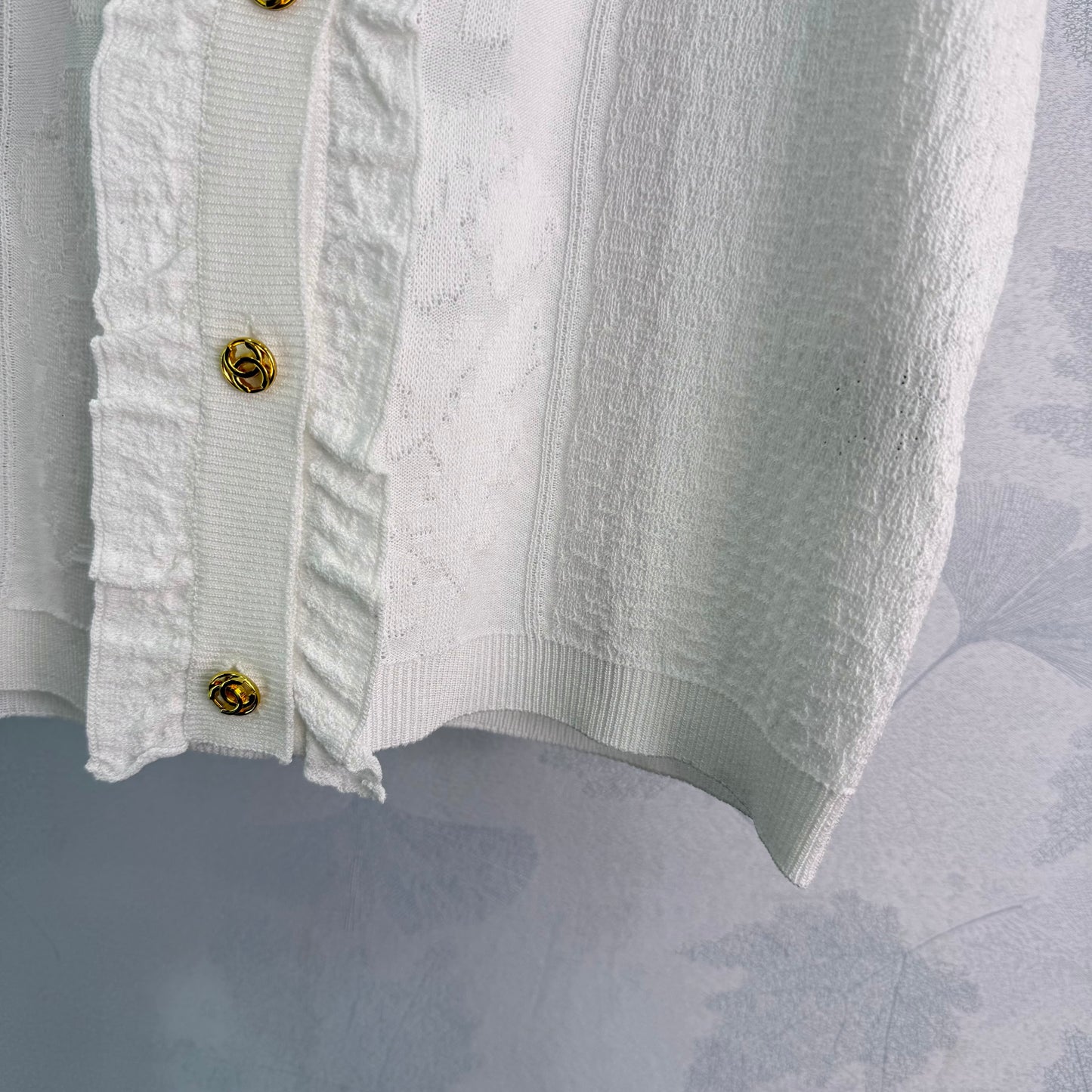 26SS NEW White Knitted Short Sleeve