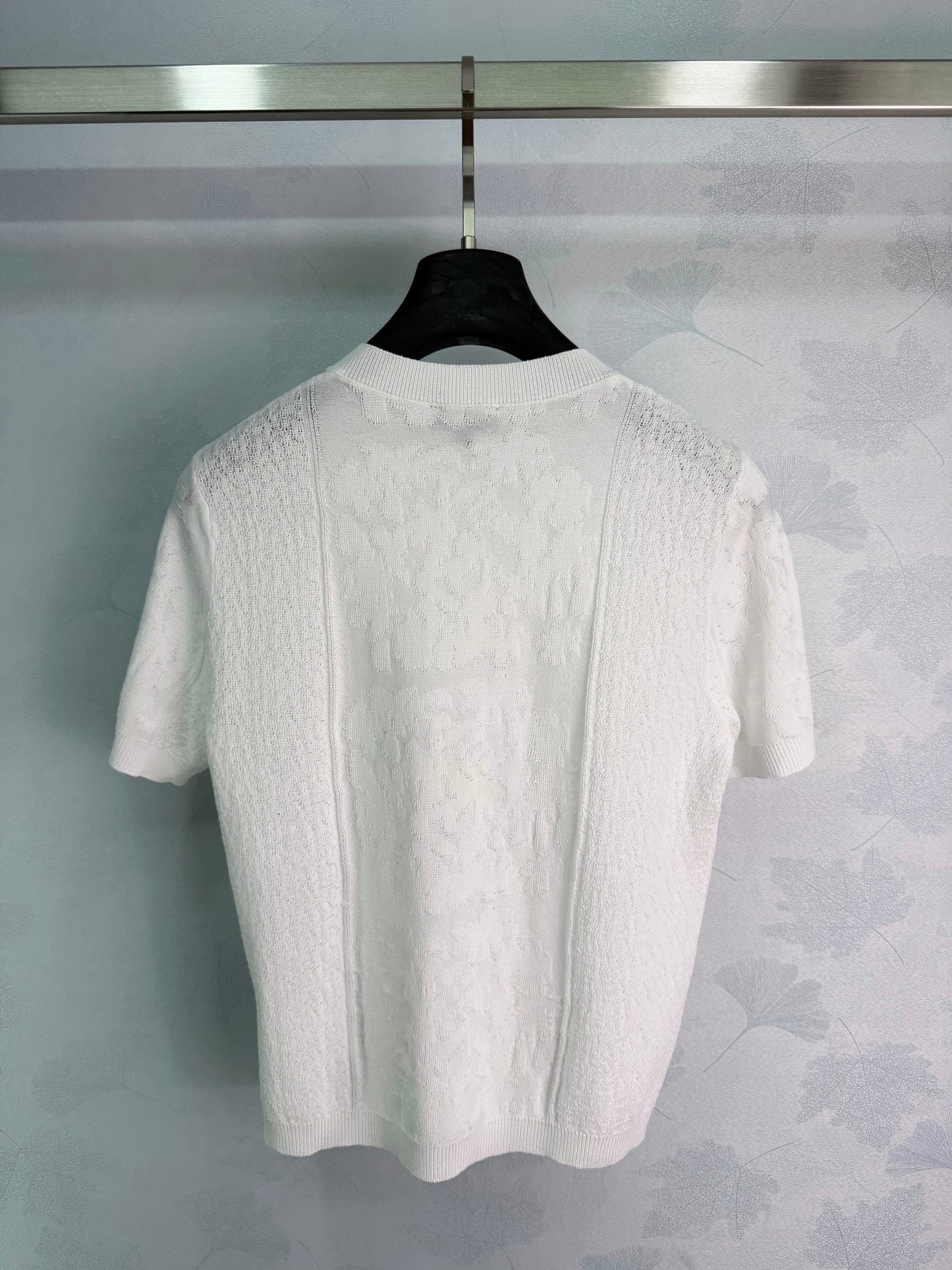 26SS NEW White Knitted Short Sleeve