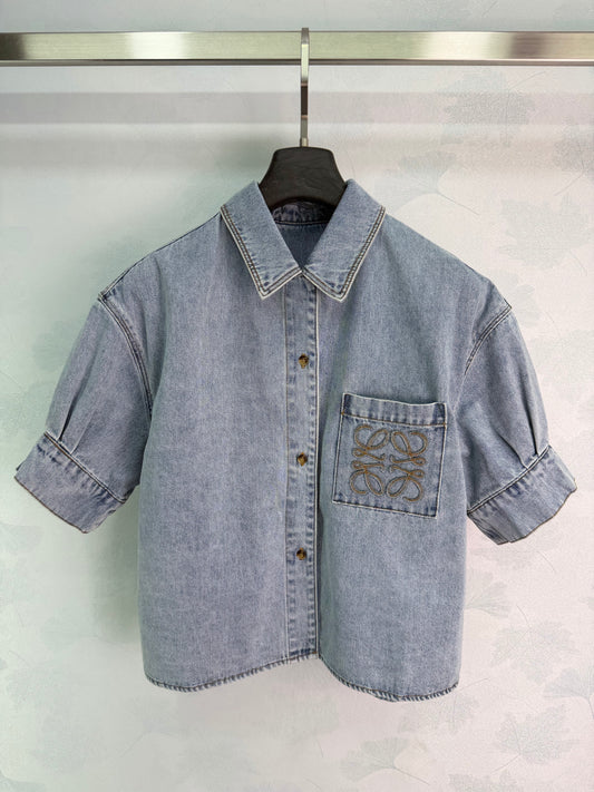 26SS NEW denim short sleeved shirt