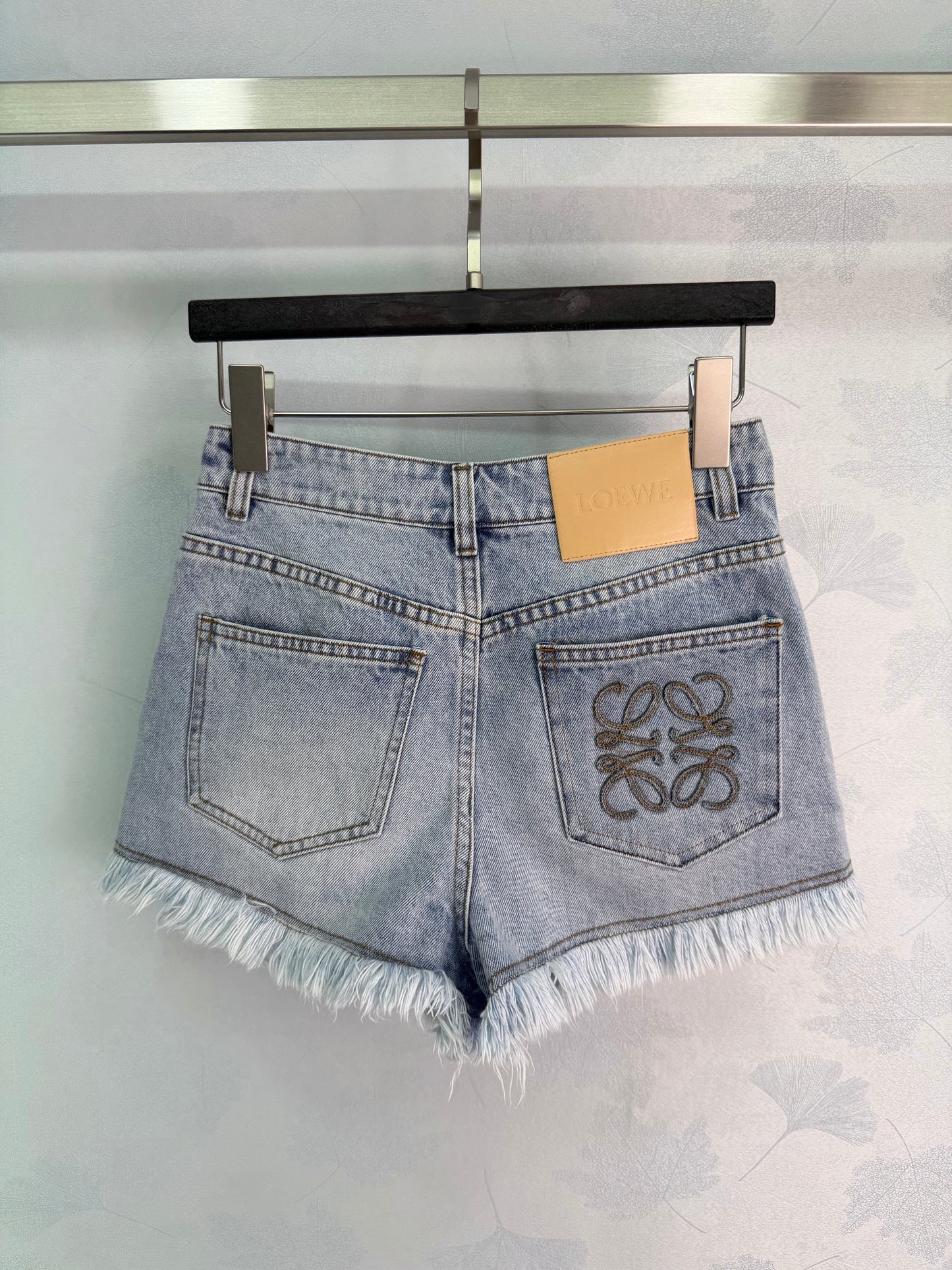 26SS NEW light blue washed denim shorts