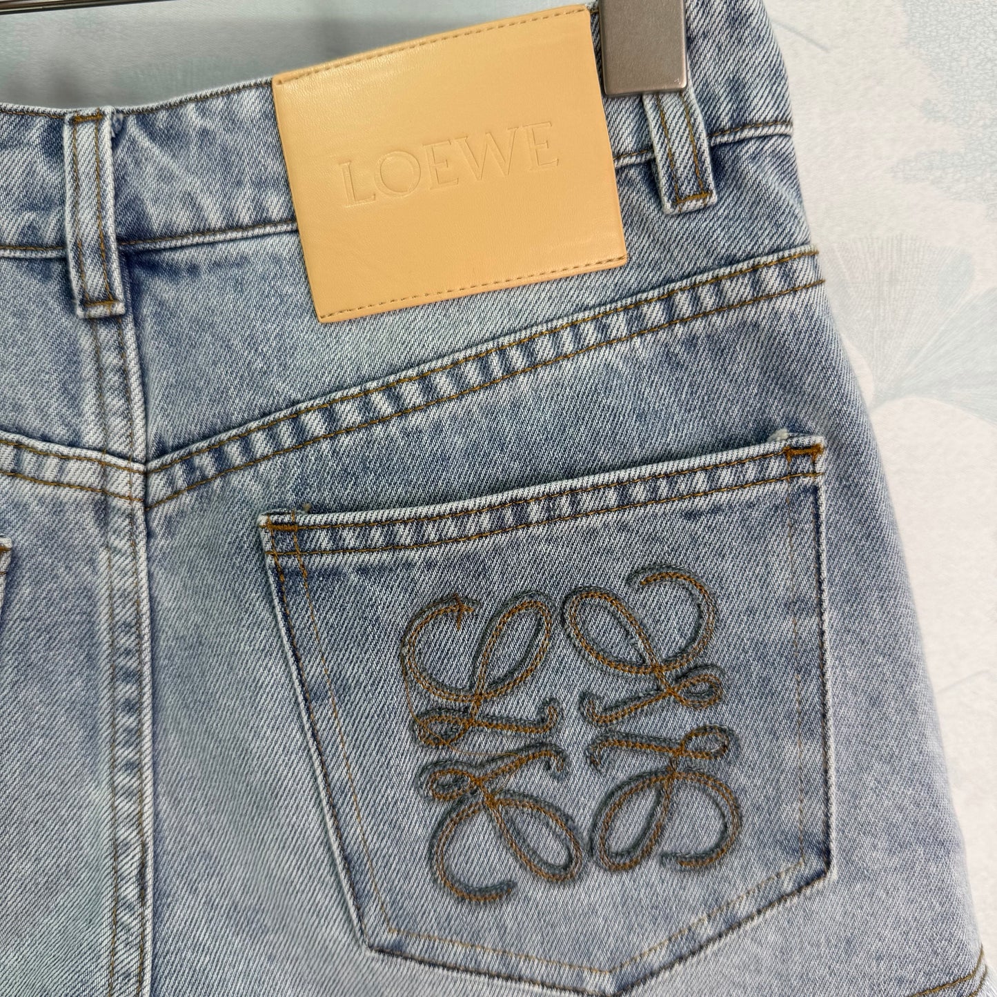26SS NEW light blue washed denim shorts