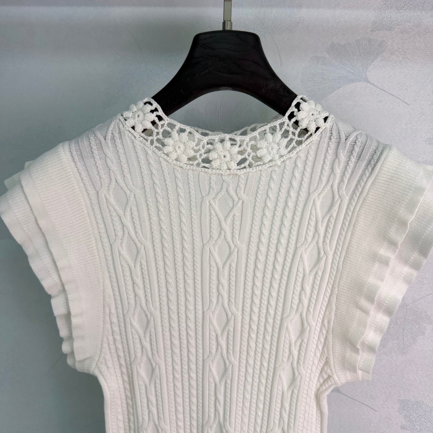 26SS NEW Knitted Little Flying Sleeve Top