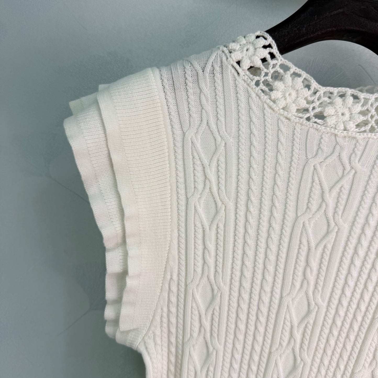 26SS NEW Knitted Little Flying Sleeve Top