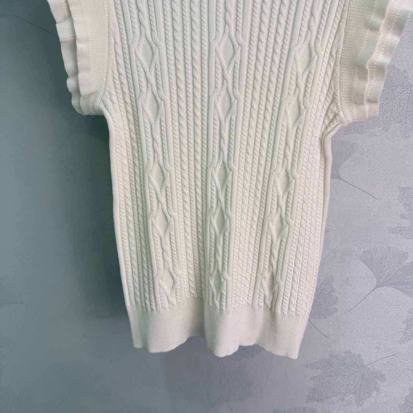 26SS NEW Knitted Little Flying Sleeve Top
