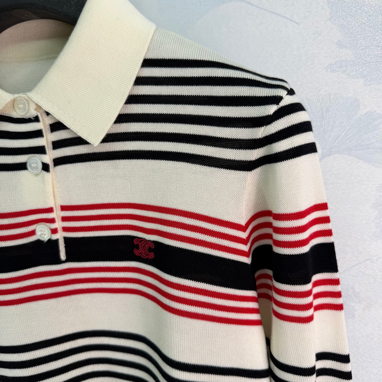 26SS NEW striped knitted polo shirt