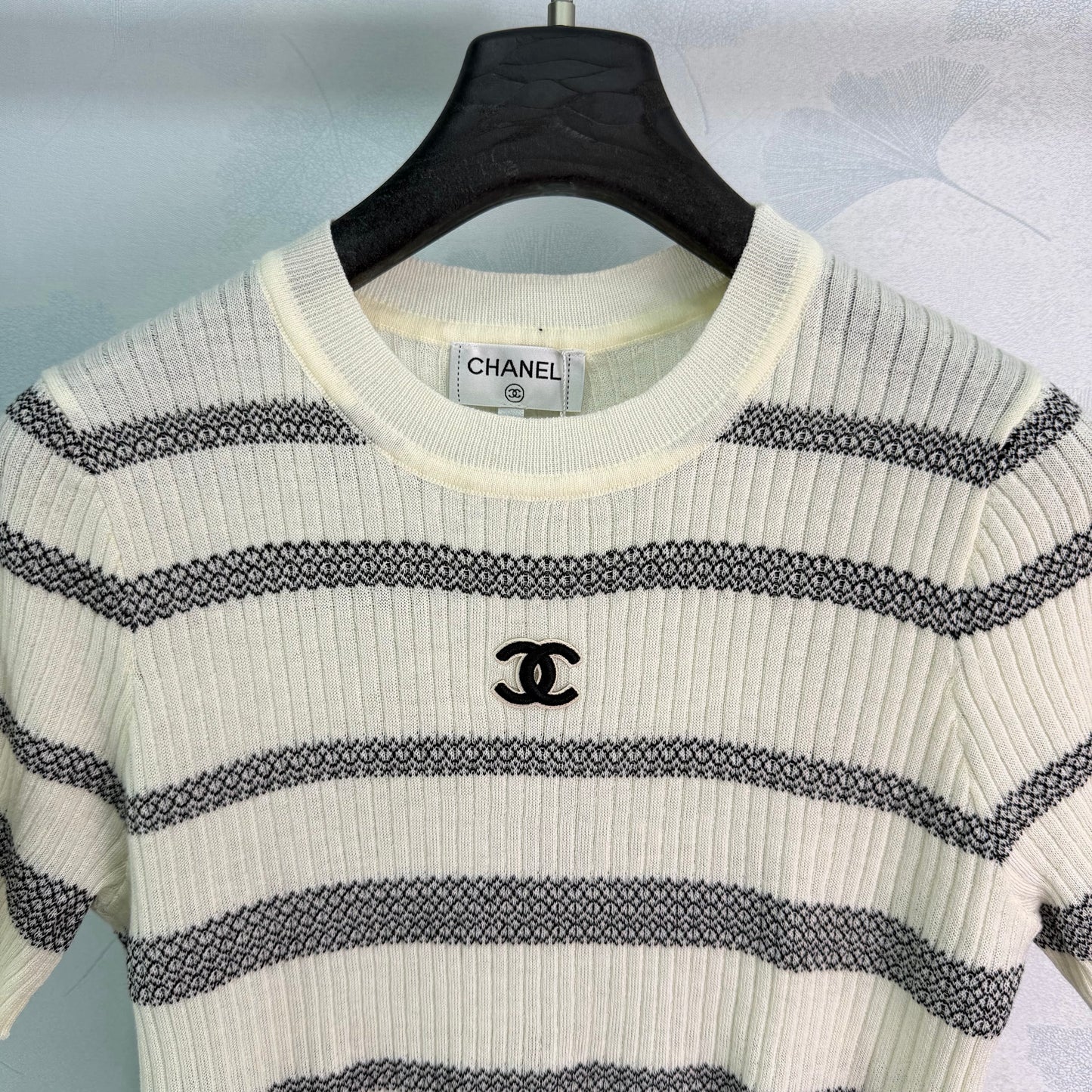 26SS NEW striped knitted short sleeved shirt