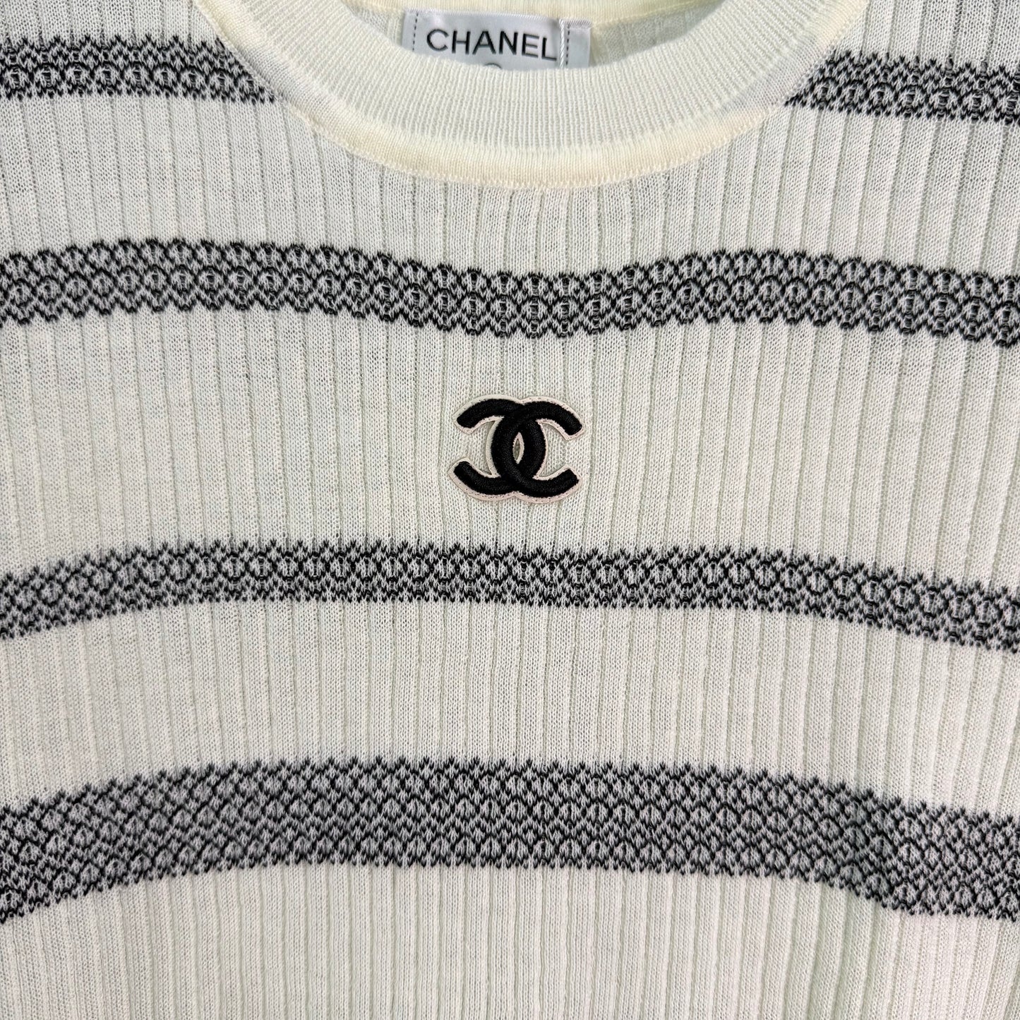 26SS NEW striped knitted short sleeved shirt