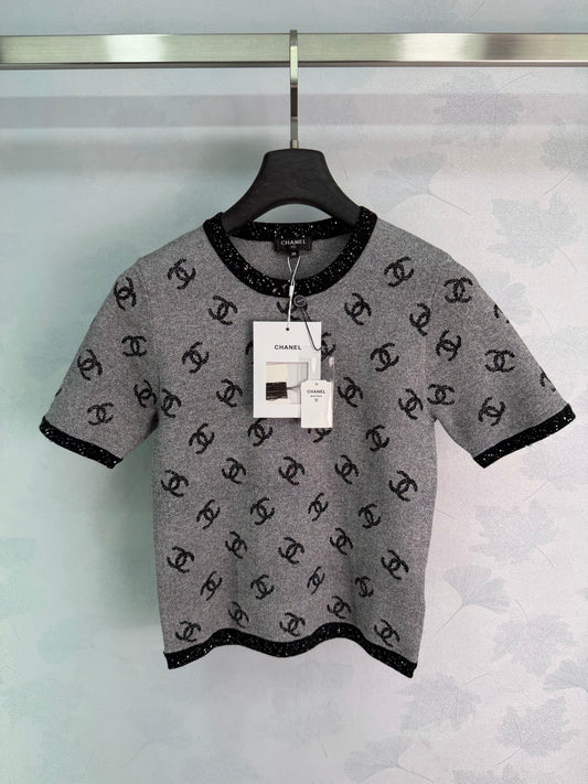 26SS NEW Double C Logo Round Neck Short Sleeve