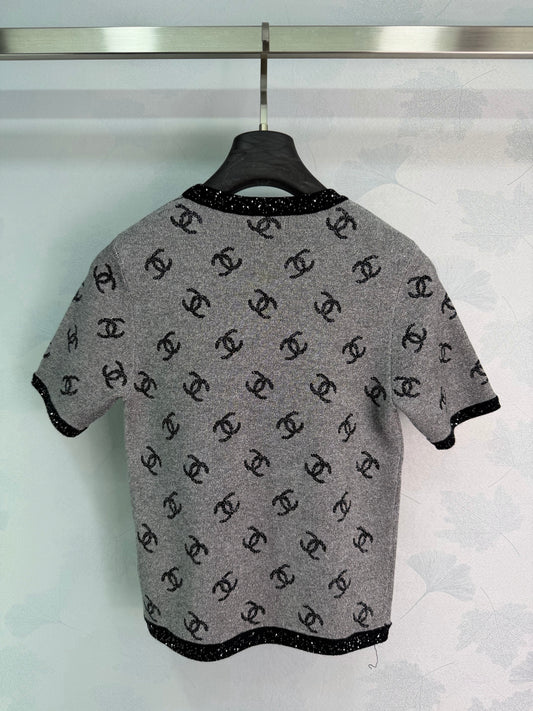 26SS NEW Double C Logo Round Neck Short Sleeve
