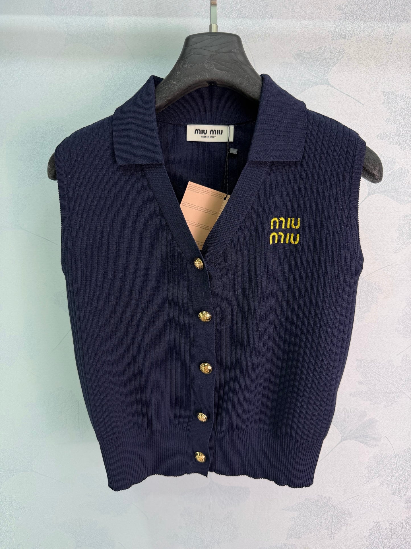26SS NEW Knitted Polo Tank Top