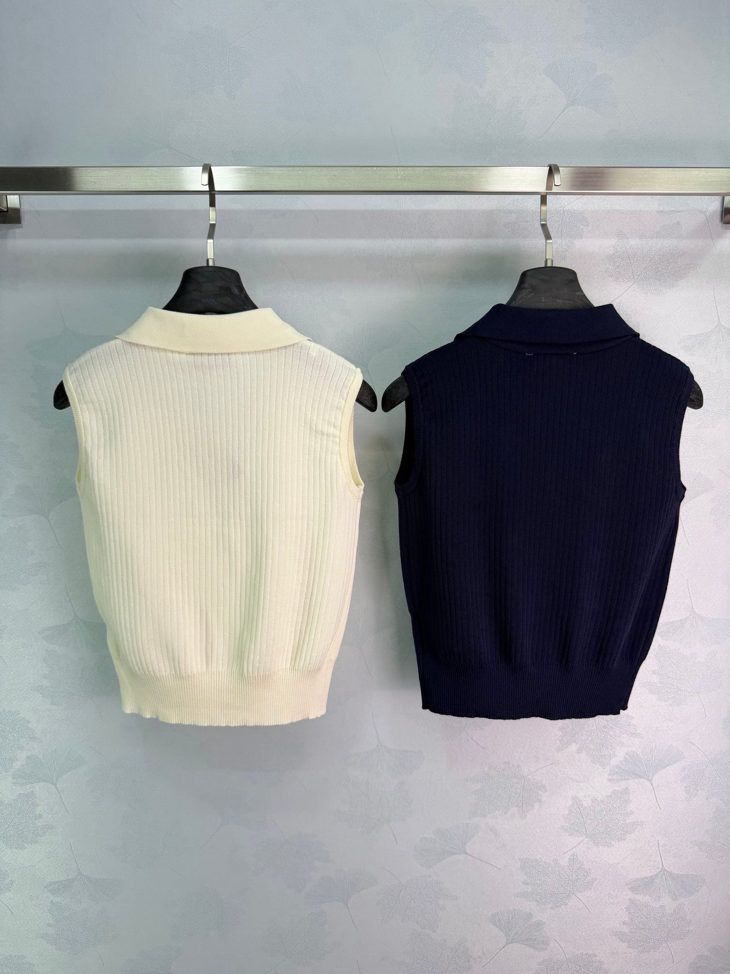 26SS NEW Knitted Polo Tank Top