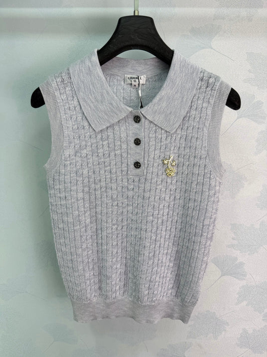 26SS NEW Knitted Sleeveless Tank Top