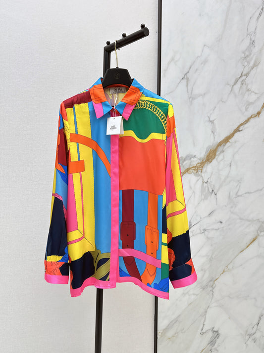 26SS NEW printed silk shirt