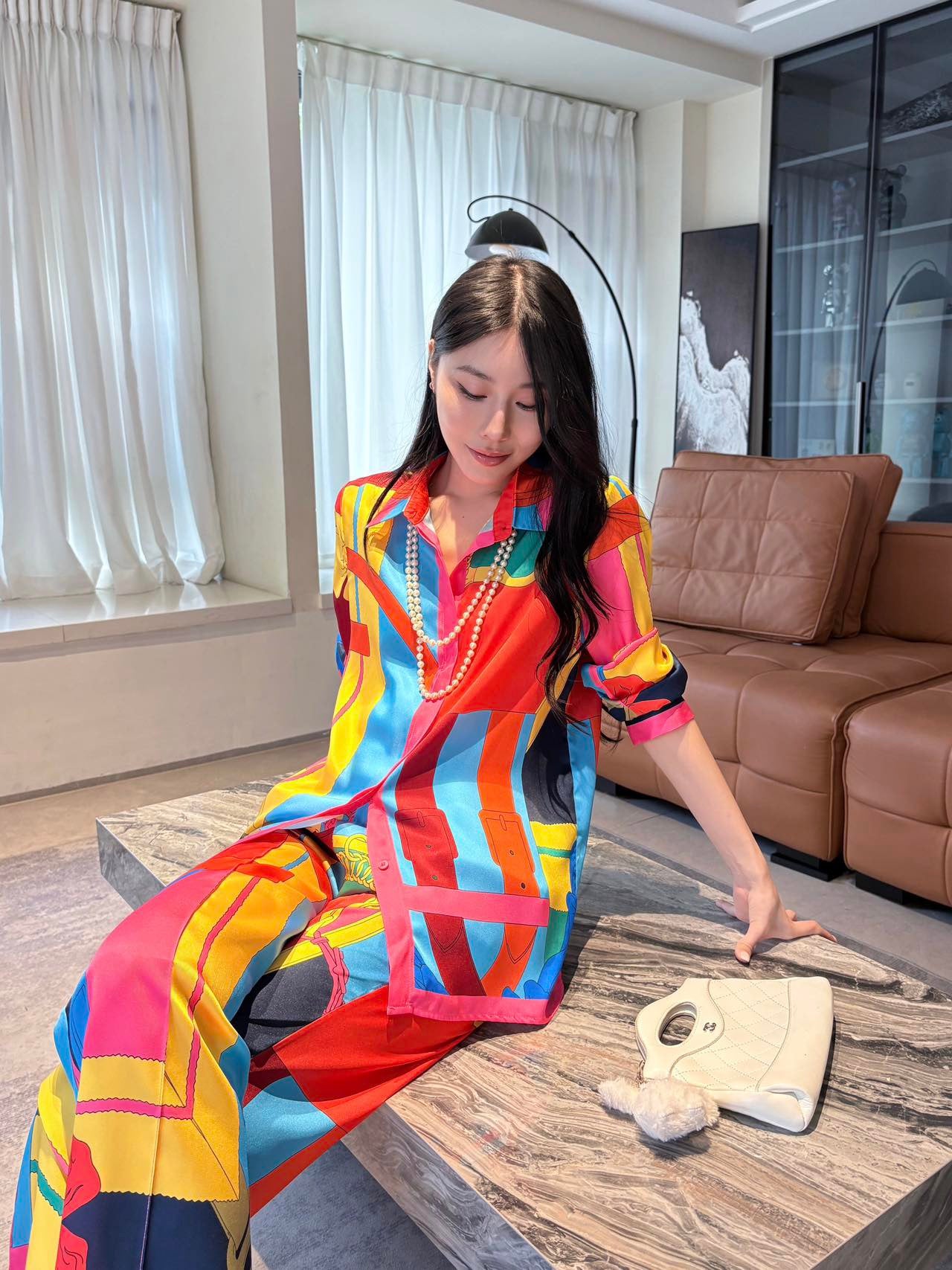 26SS NEW printed silk shirt