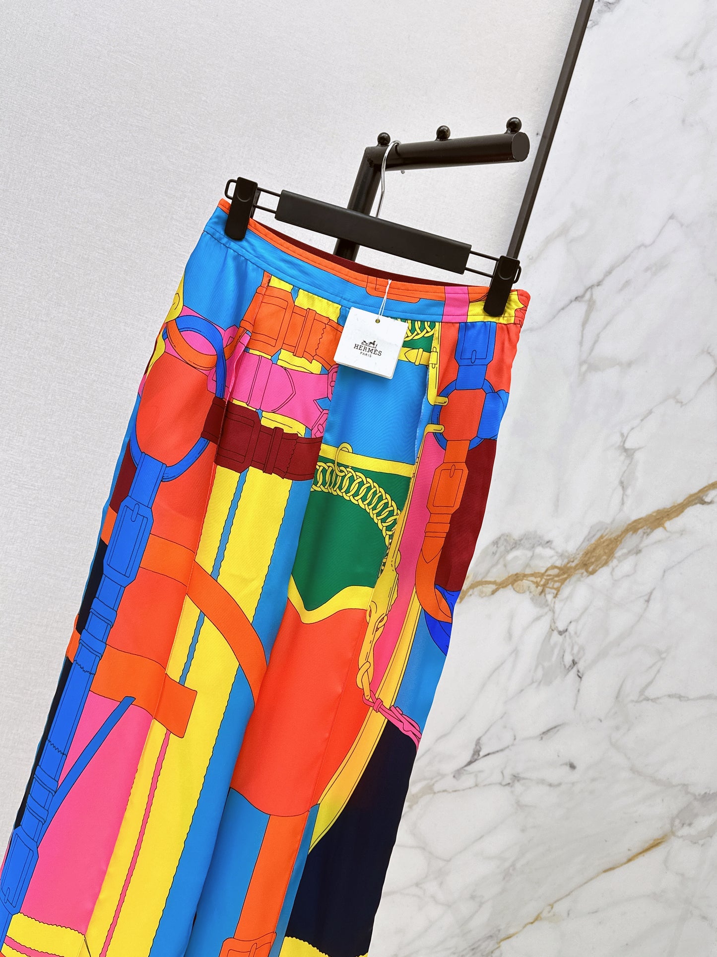 26SS NEW printed silk trousers