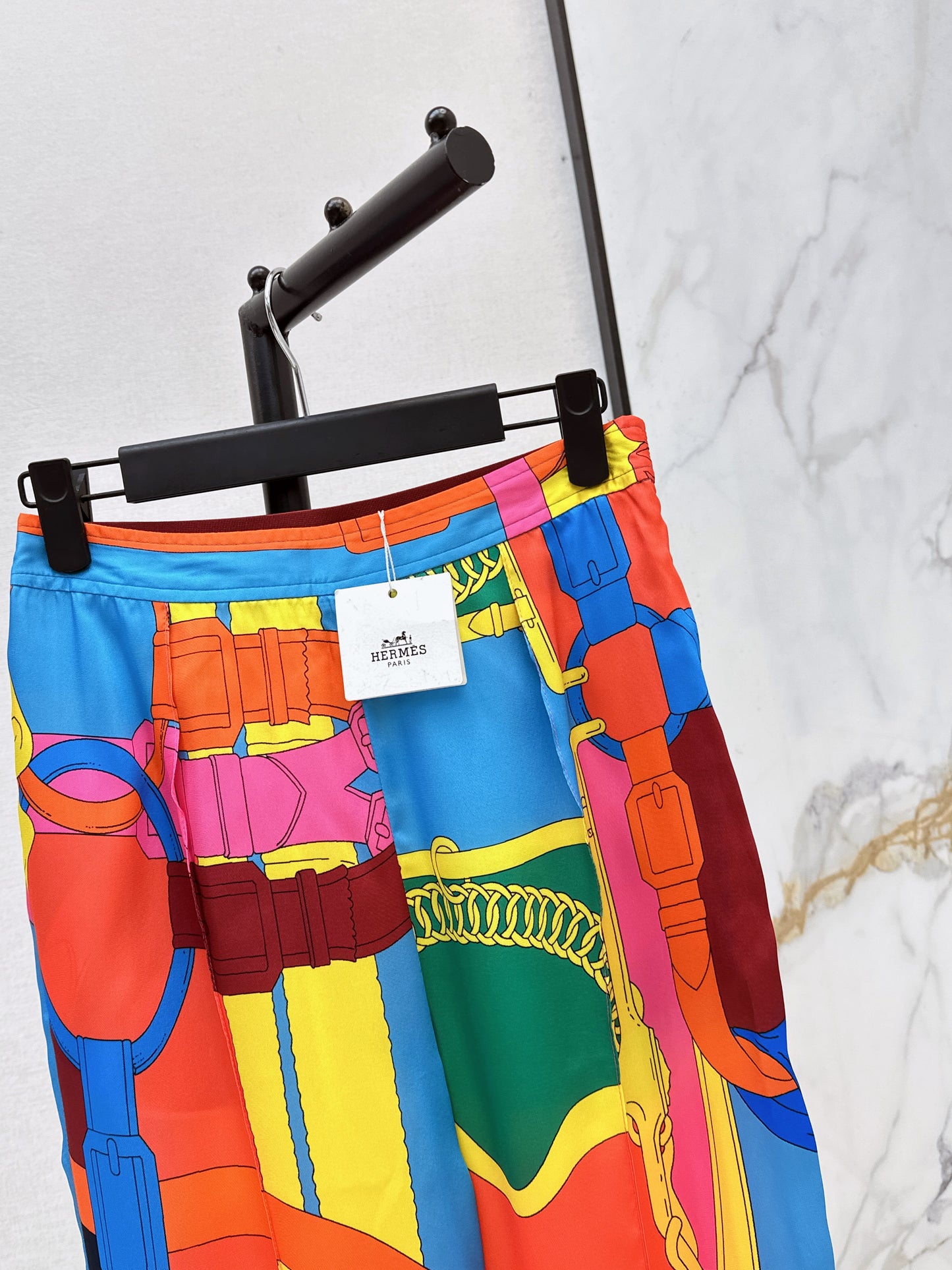26SS NEW printed silk trousers