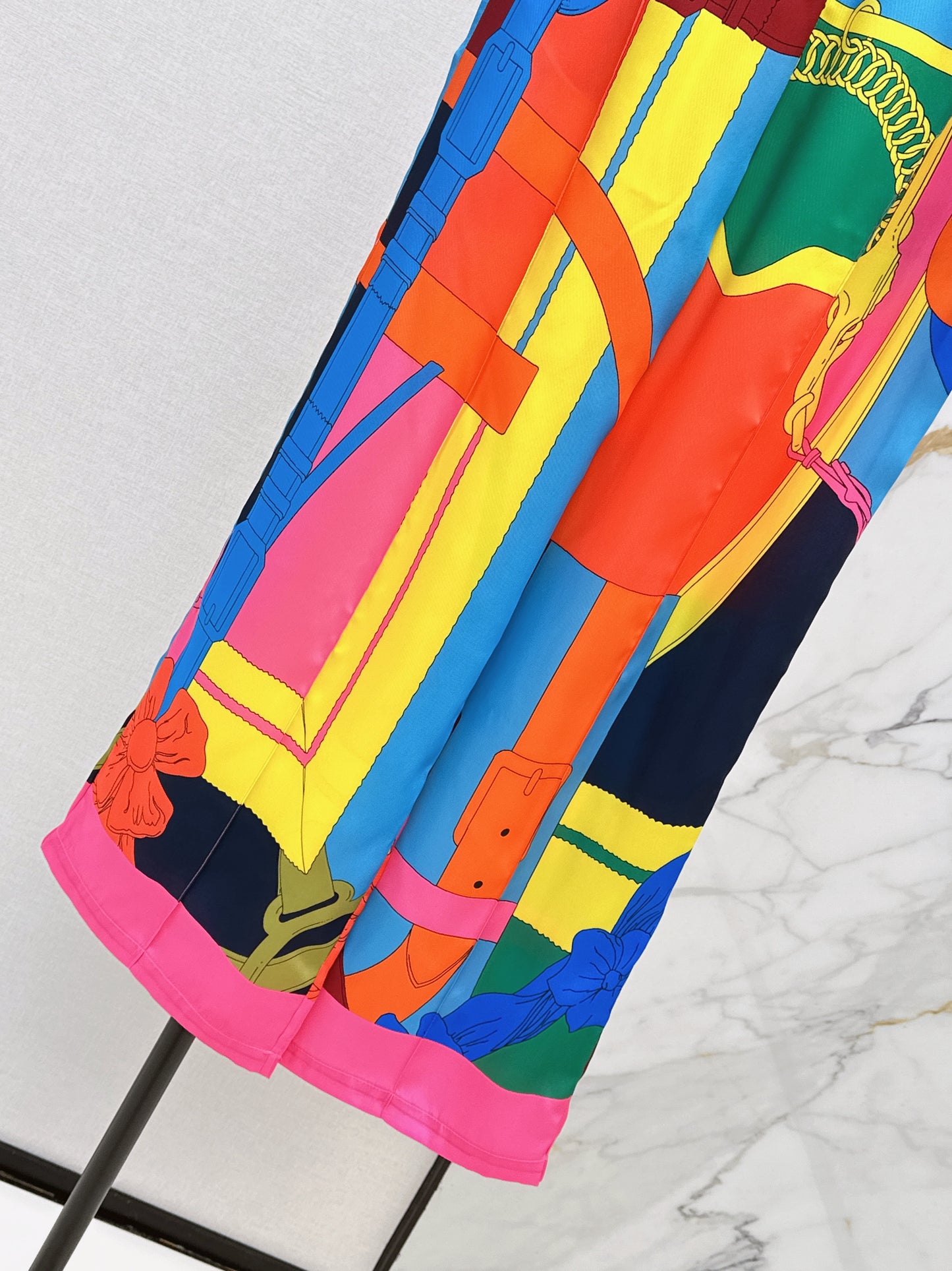 26SS NEW printed silk trousers