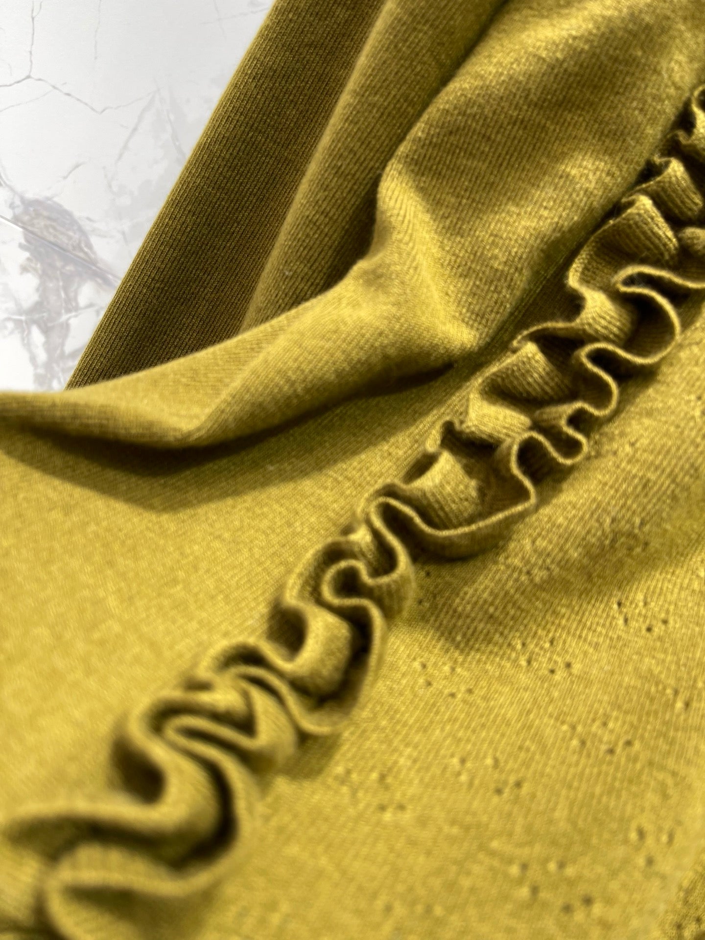 26SS NEW Letter logo embroidered layered fungus knitted cardigan