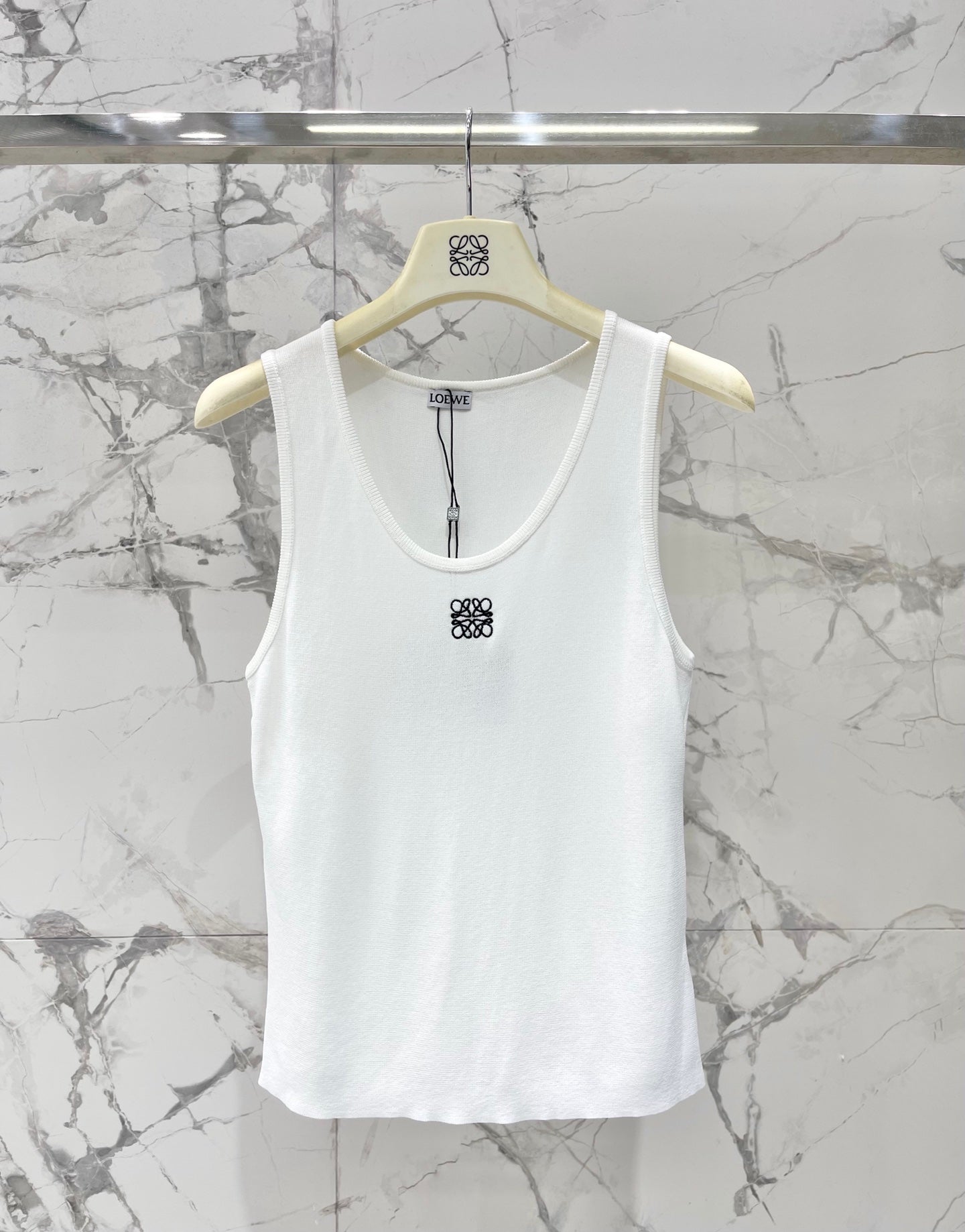 26SS NEW Embroidered knitted sleeveless vest