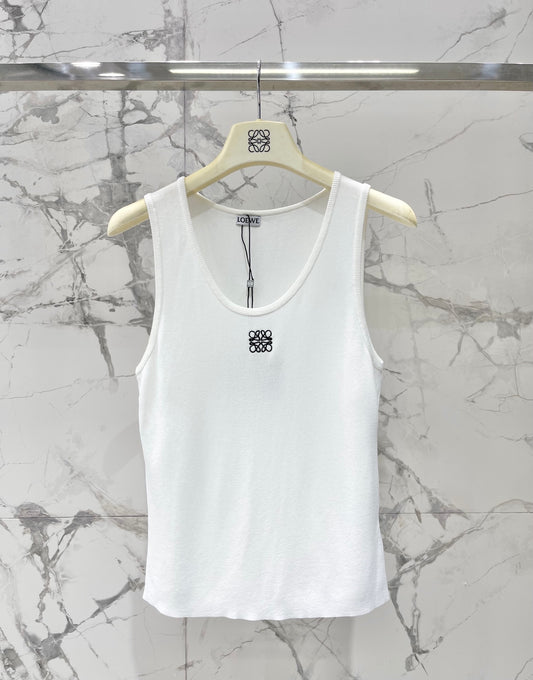 26SS NEW Embroidered knitted sleeveless vest