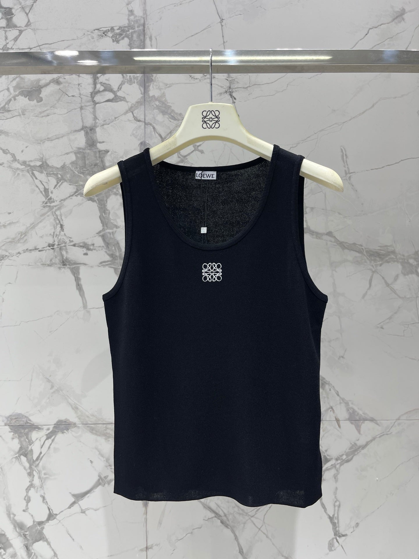 26SS NEW Embroidered knitted sleeveless vest
