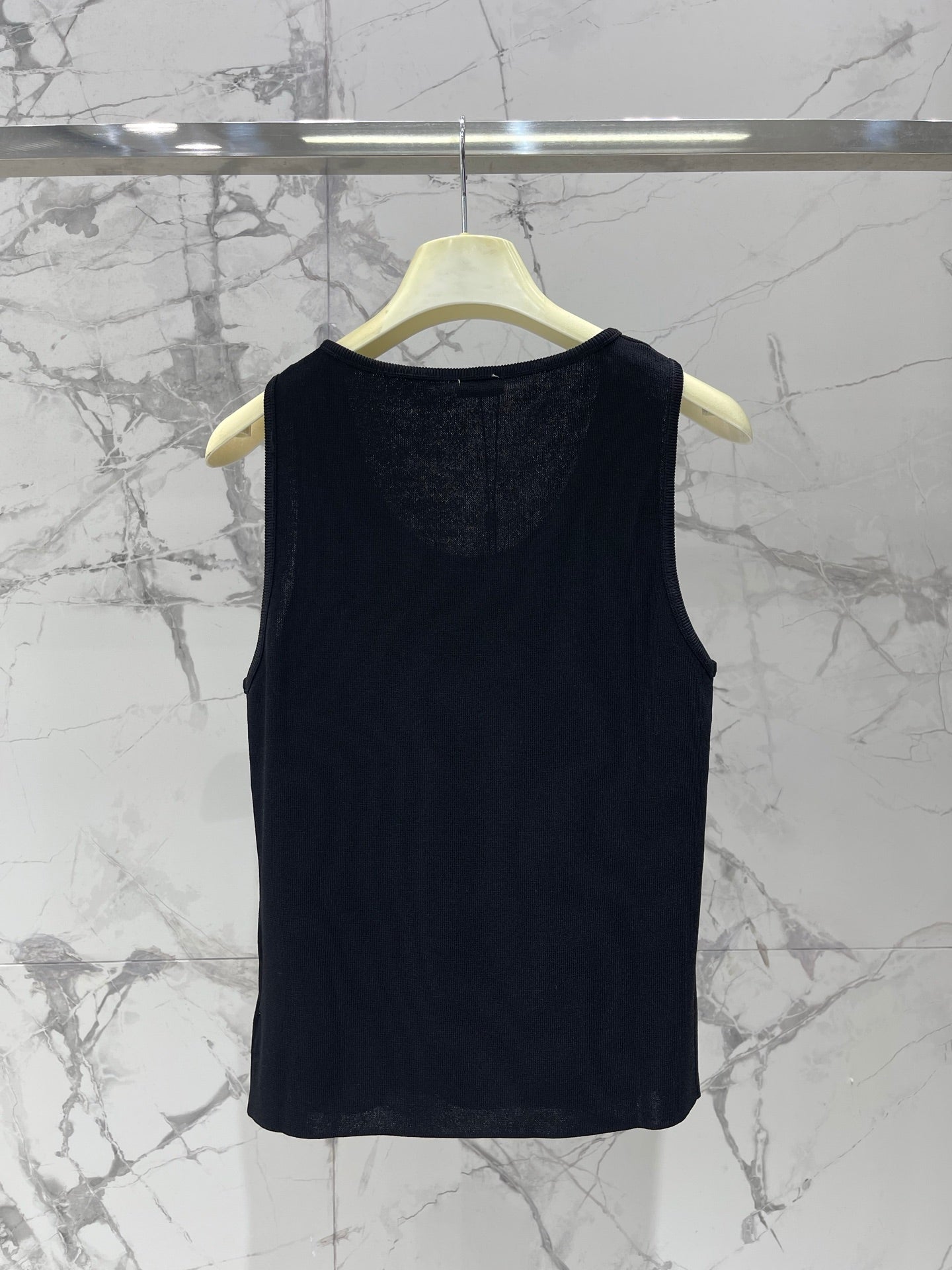 26SS NEW Embroidered knitted sleeveless vest