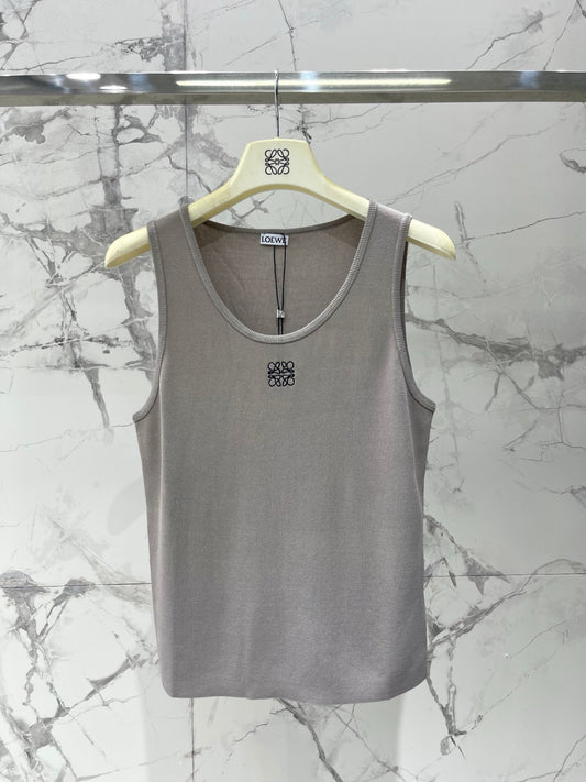 26SS NEW Embroidered knitted sleeveless vest