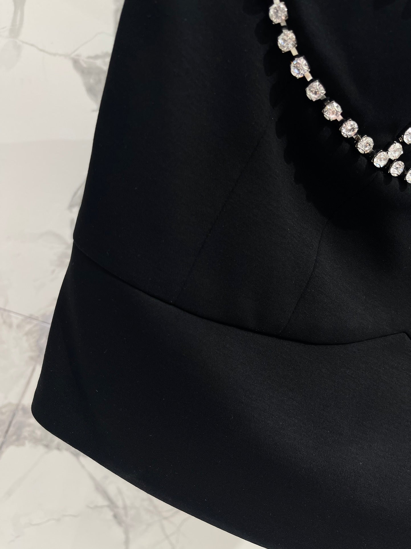 26SS NEUES Kristall-Diamant Kurzarm-T-Shirt