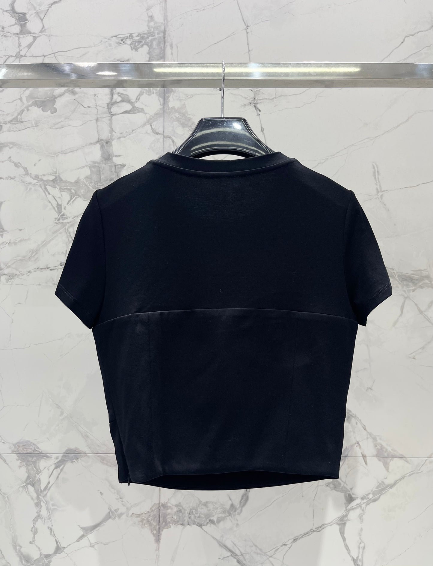 26SS NEUES Kristall-Diamant Kurzarm-T-Shirt