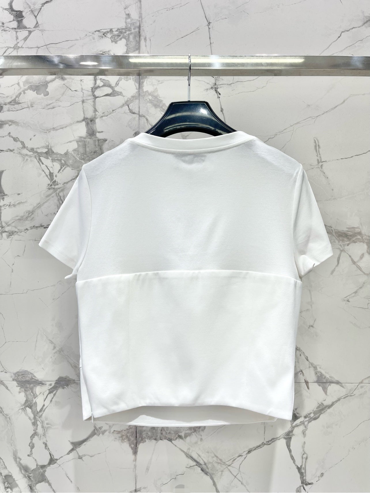 26SS NEUES Kristall-Diamant Kurzarm-T-Shirt