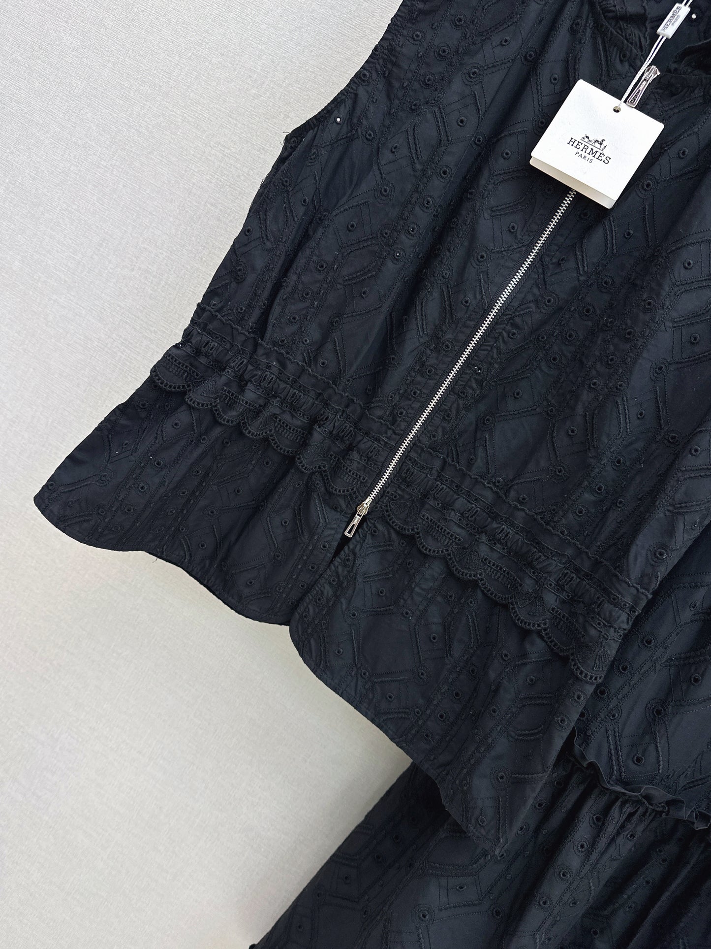 26SS NEW Gentle French style heavy industry hollow embroidery suit