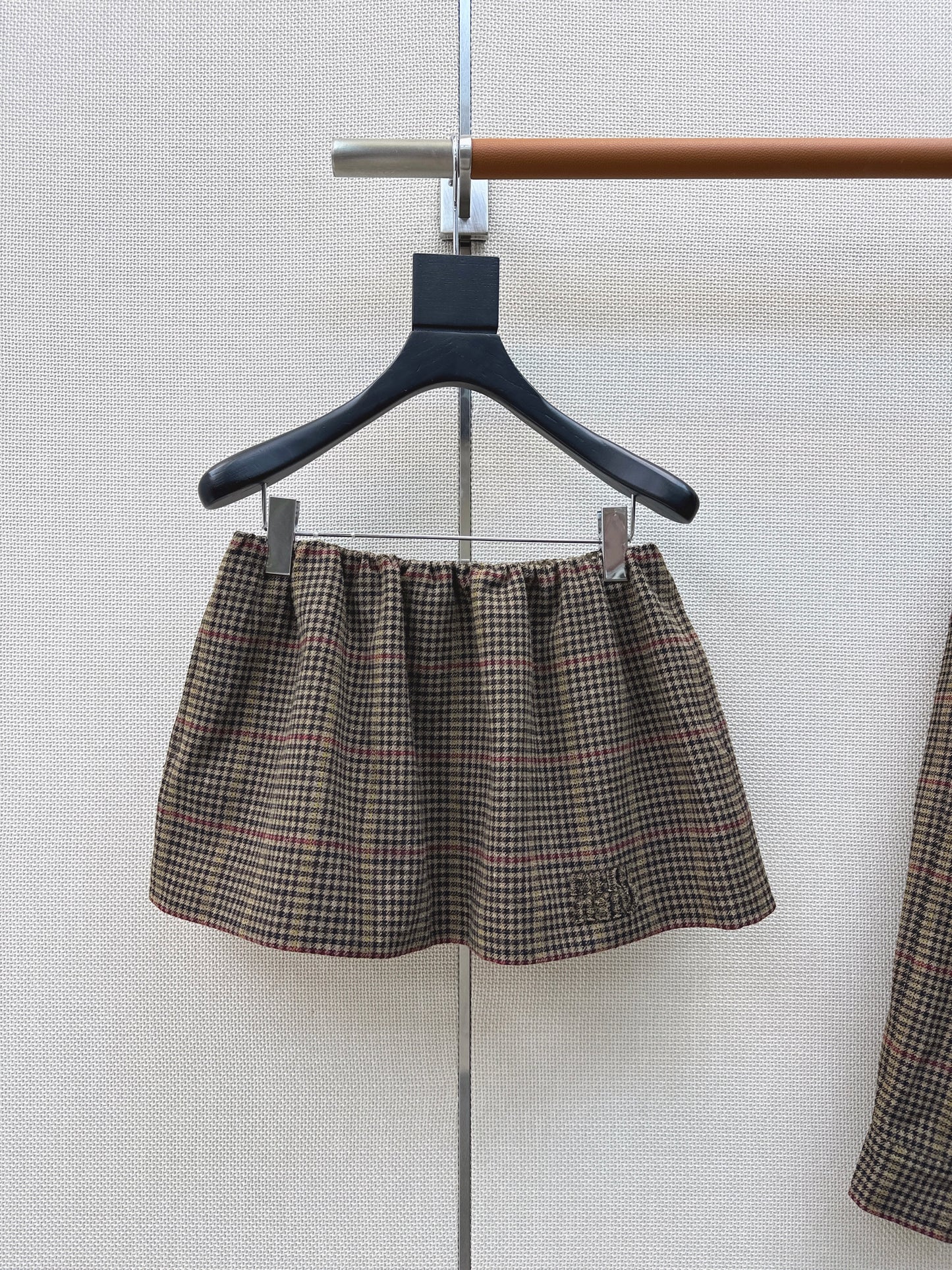 26SS NEW Houndstooth Mini Skirt