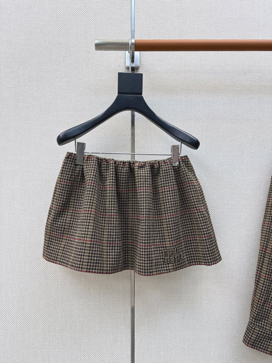 26SS NEW Houndstooth Mini Skirt