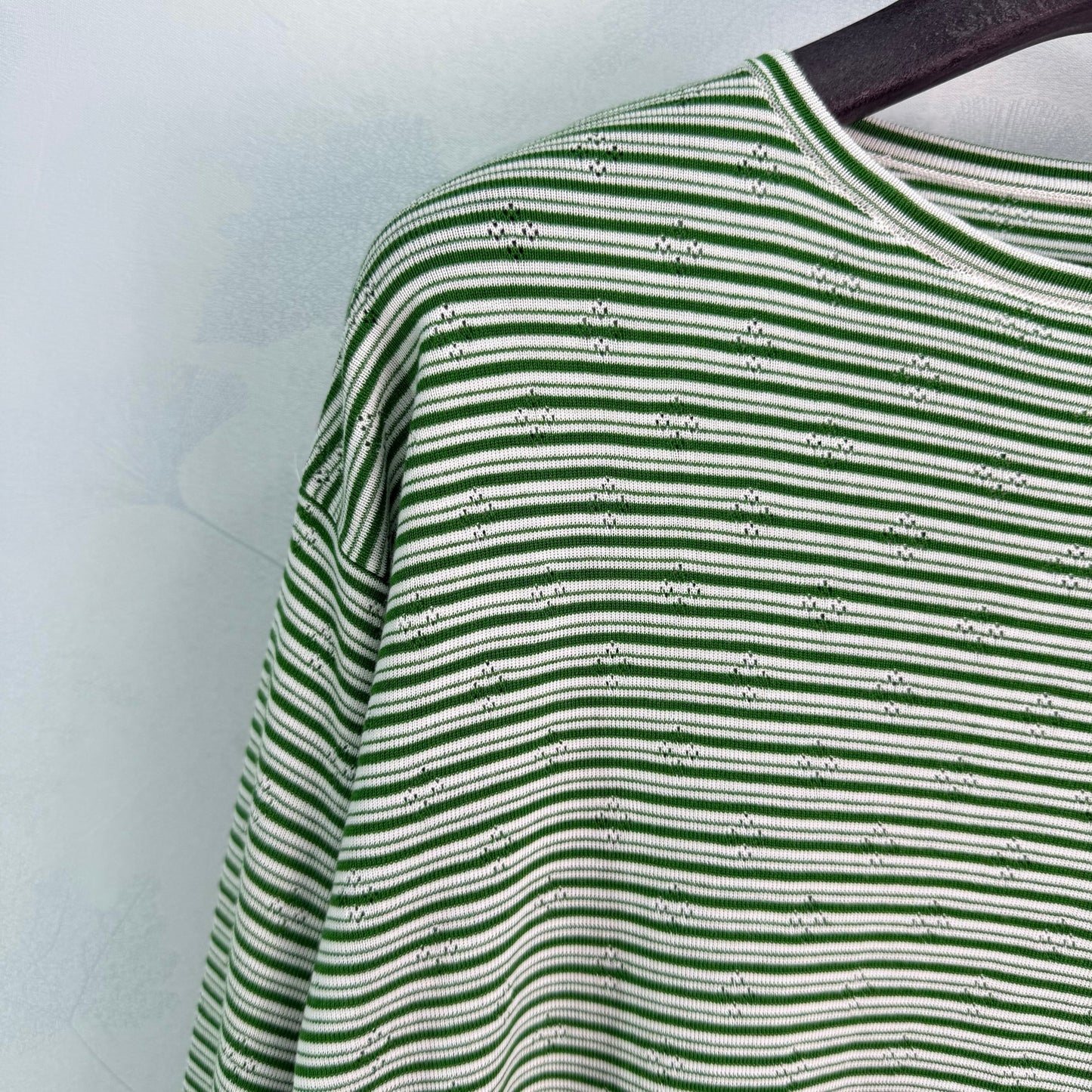 26SS NEW Green striped long-sleeved sweater