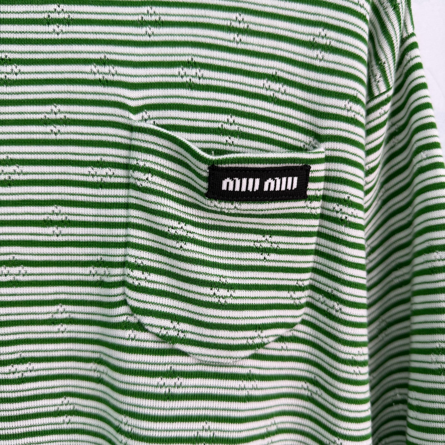 26SS NEW Green striped long-sleeved sweater