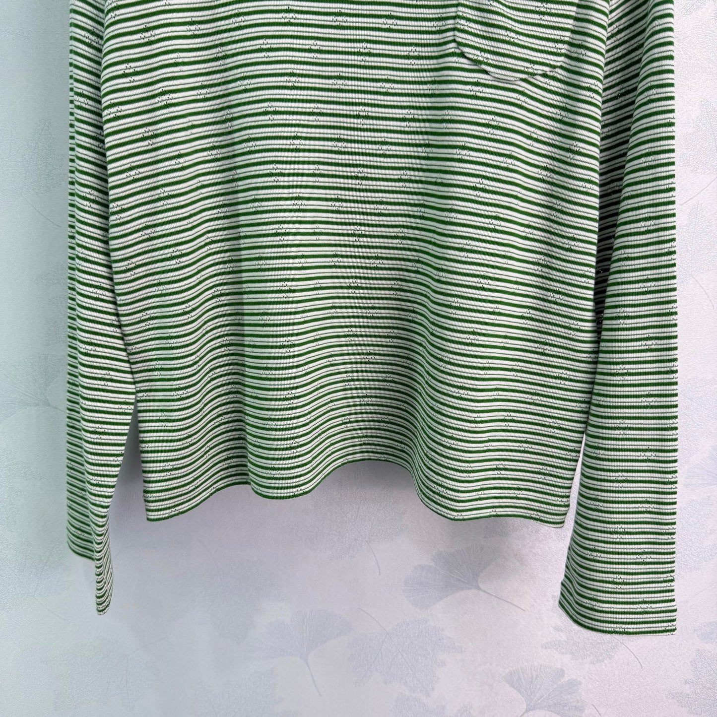 26SS NEW Green striped long-sleeved sweater