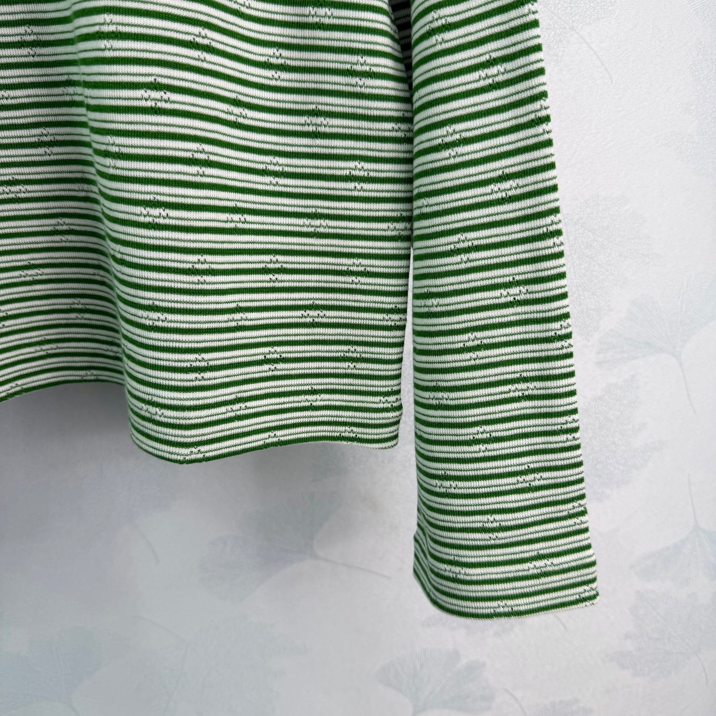 26SS NEW Green striped long-sleeved sweater