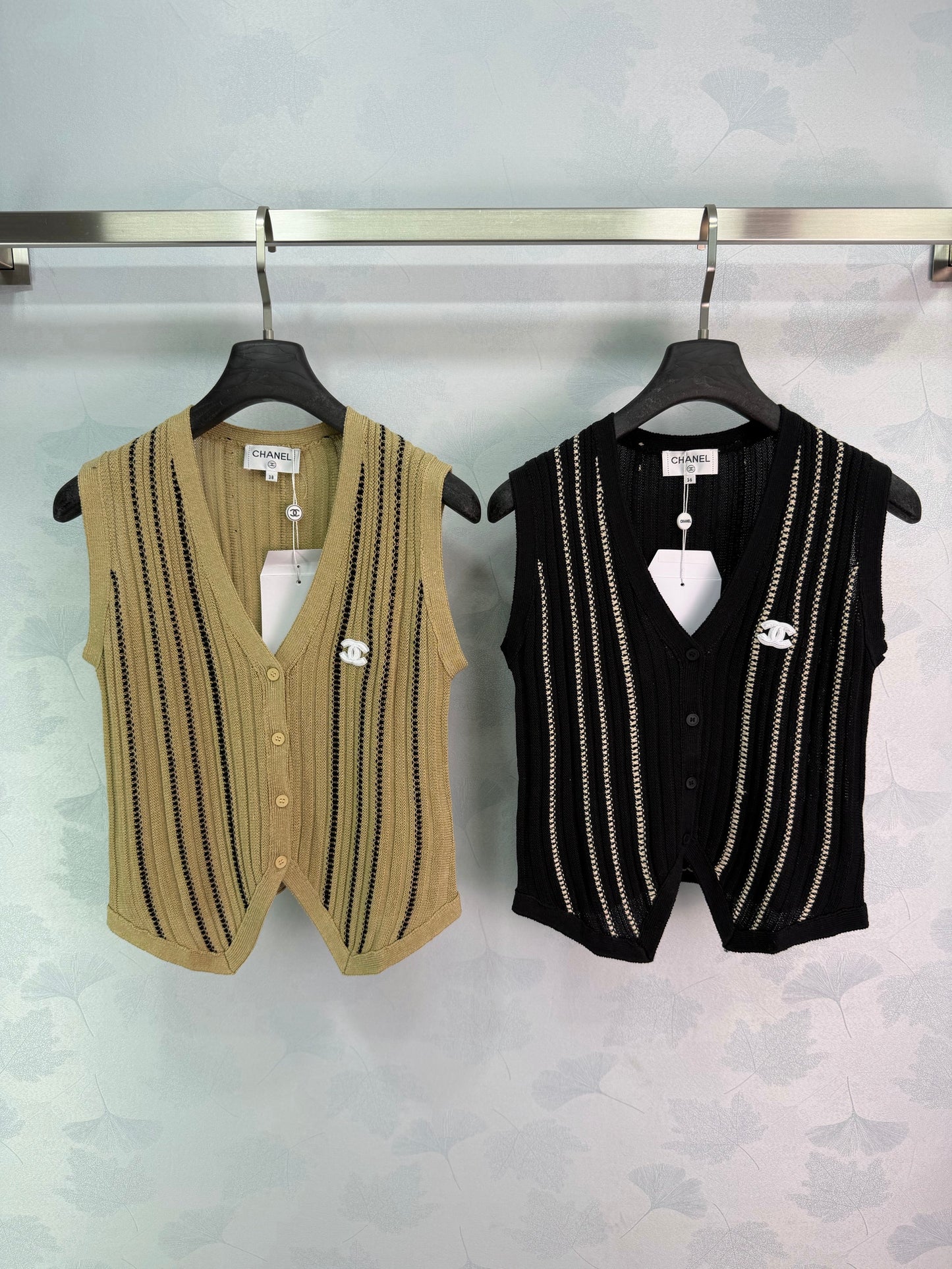 26SS NEW Striped knitted vest