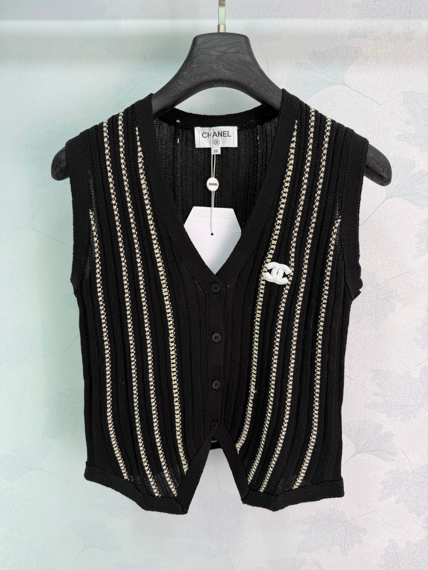 26SS NEW Striped knitted vest